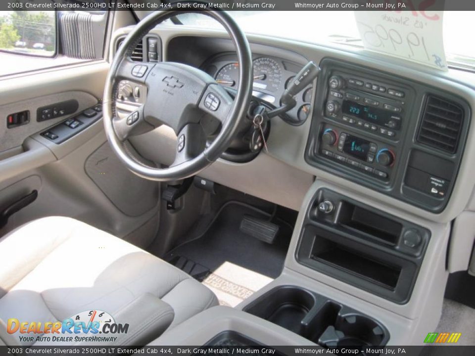 2003 Chevrolet Silverado 2500HD LT Extended Cab 4x4 Dark Gray Metallic / Medium Gray Photo #7
