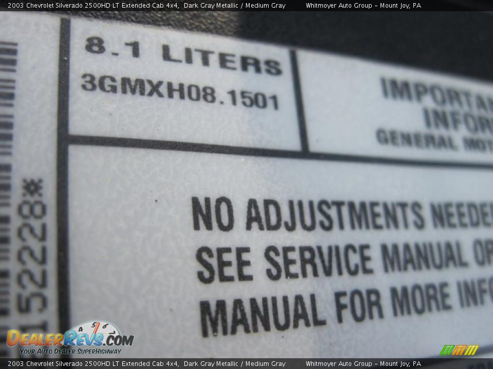 2003 Chevrolet Silverado 2500HD LT Extended Cab 4x4 Dark Gray Metallic / Medium Gray Photo #11