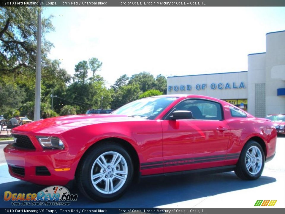 2010 Ford Mustang V6 Coupe Torch Red / Charcoal Black Photo #1