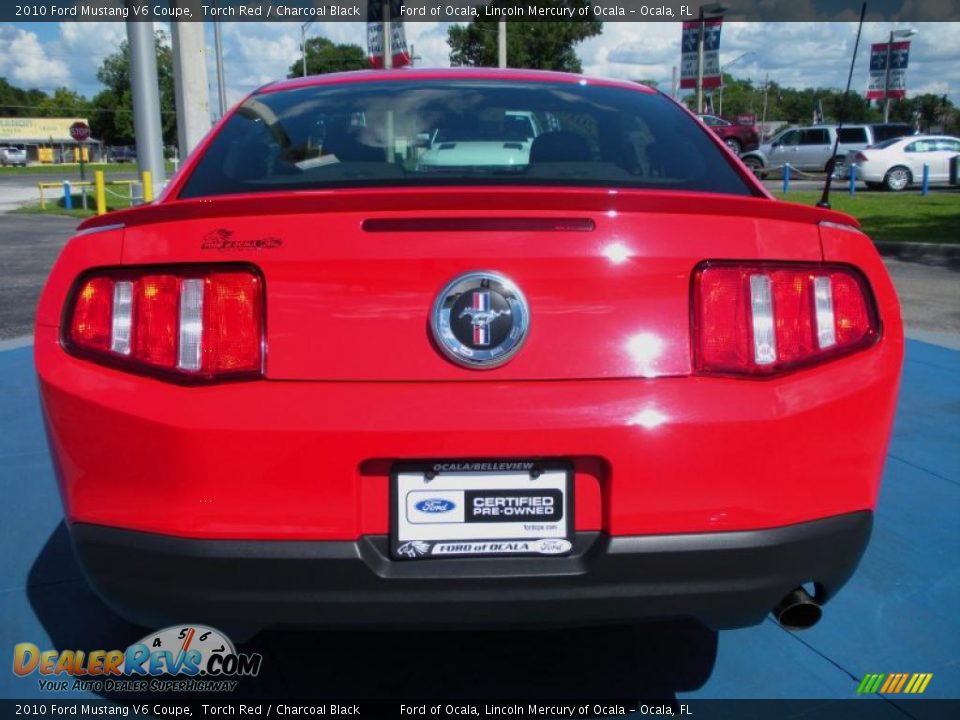 2010 Ford Mustang V6 Coupe Torch Red / Charcoal Black Photo #4