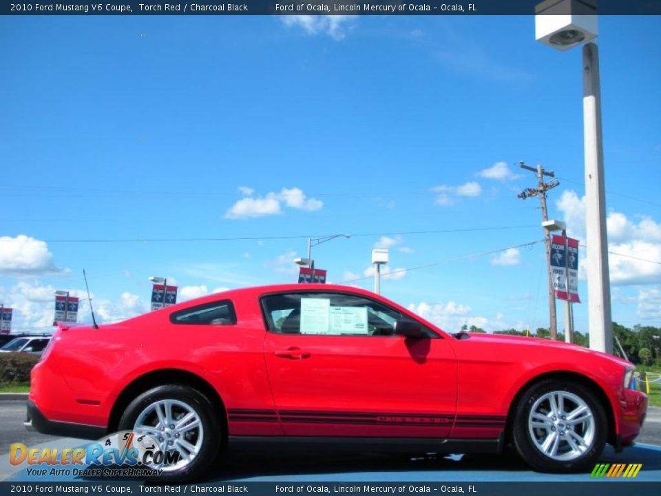 2010 Ford Mustang V6 Coupe Torch Red / Charcoal Black Photo #6