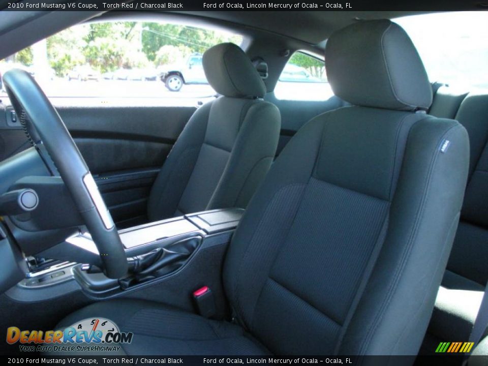 2010 Ford Mustang V6 Coupe Torch Red / Charcoal Black Photo #12