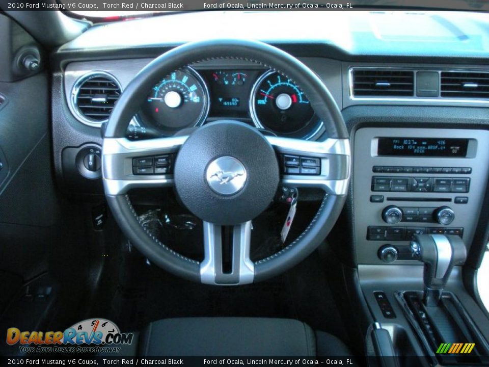 2010 Ford Mustang V6 Coupe Torch Red / Charcoal Black Photo #18
