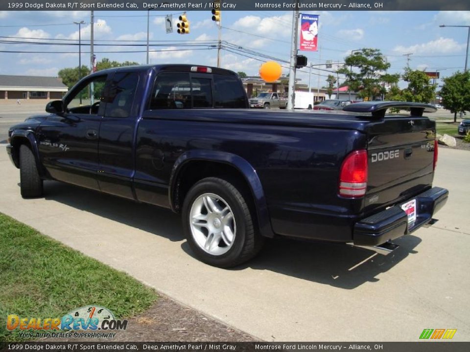 1999 Dodge Dakota R/T Sport Extended Cab Deep Amethyst Pearl / Mist Gray Photo #3
