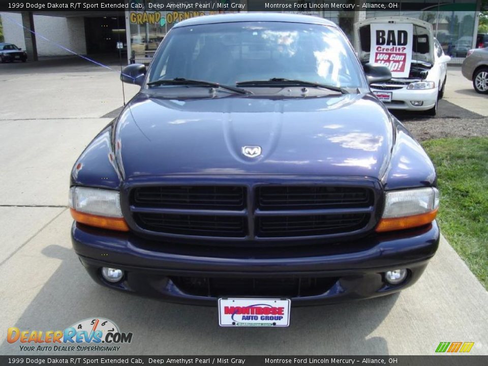 1999 Dodge Dakota R/T Sport Extended Cab Deep Amethyst Pearl / Mist Gray Photo #8