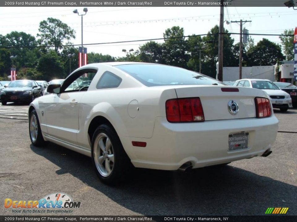 2009 Ford Mustang GT Premium Coupe Performance White / Dark Charcoal/Red Photo #5