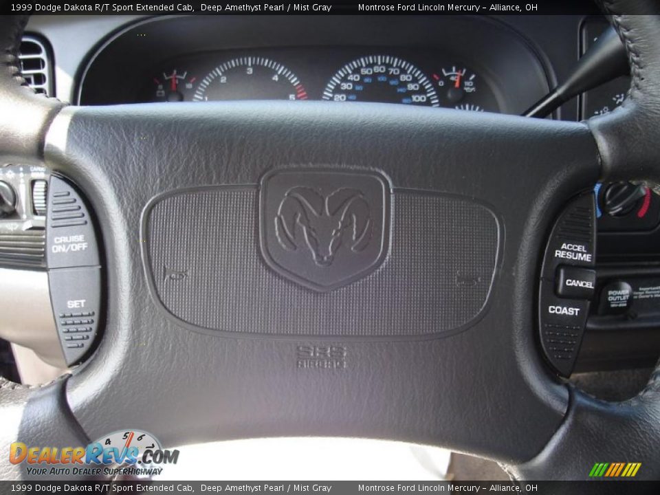 1999 Dodge Dakota R/T Sport Extended Cab Deep Amethyst Pearl / Mist Gray Photo #27