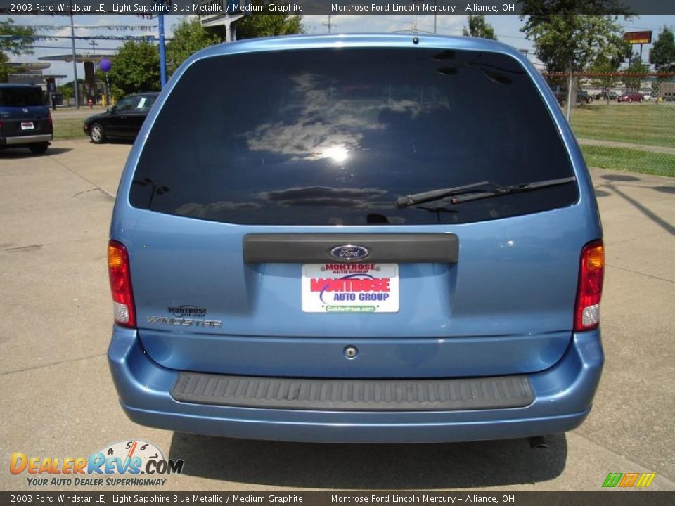 2003 Ford Windstar LE Light Sapphire Blue Metallic / Medium Graphite Photo #4