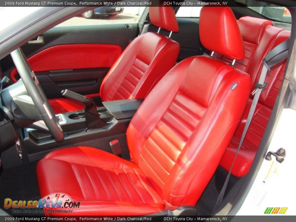 2009 Ford Mustang GT Premium Coupe Performance White / Dark Charcoal/Red Photo #16