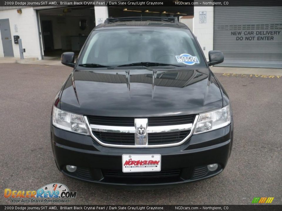 2009 Dodge Journey SXT AWD Brilliant Black Crystal Pearl / Dark Slate Gray/Light Graystone Photo #2