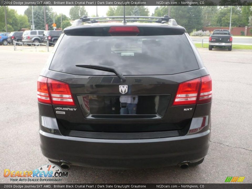 2009 Dodge Journey SXT AWD Brilliant Black Crystal Pearl / Dark Slate Gray/Light Graystone Photo #5