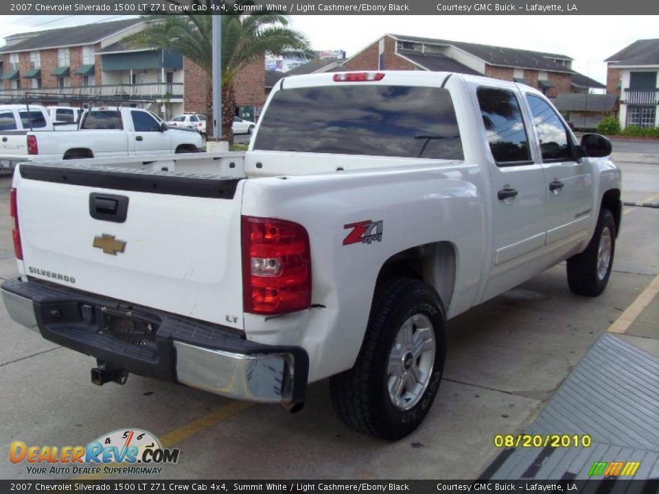 2007 Chevrolet Silverado 1500 LT Z71 Crew Cab 4x4 Summit White / Light Cashmere/Ebony Black Photo #4