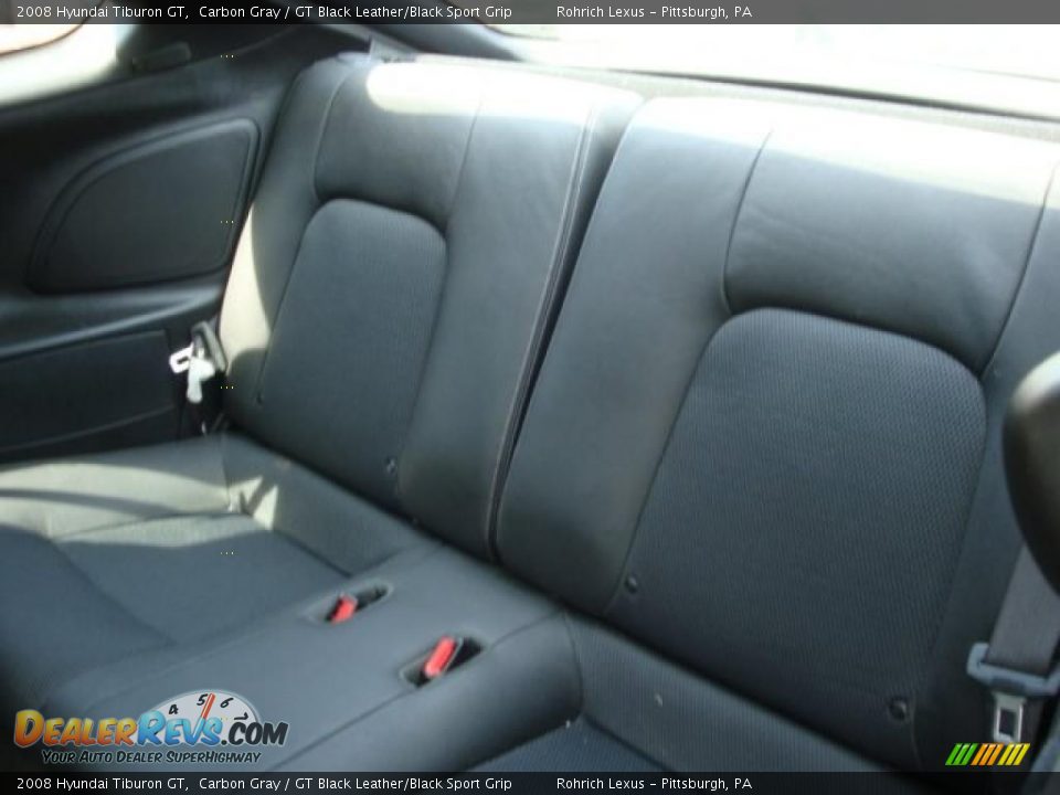 2008 Hyundai Tiburon GT Carbon Gray / GT Black Leather/Black Sport Grip Photo #9