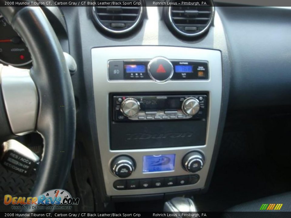 2008 Hyundai Tiburon GT Carbon Gray / GT Black Leather/Black Sport Grip Photo #13