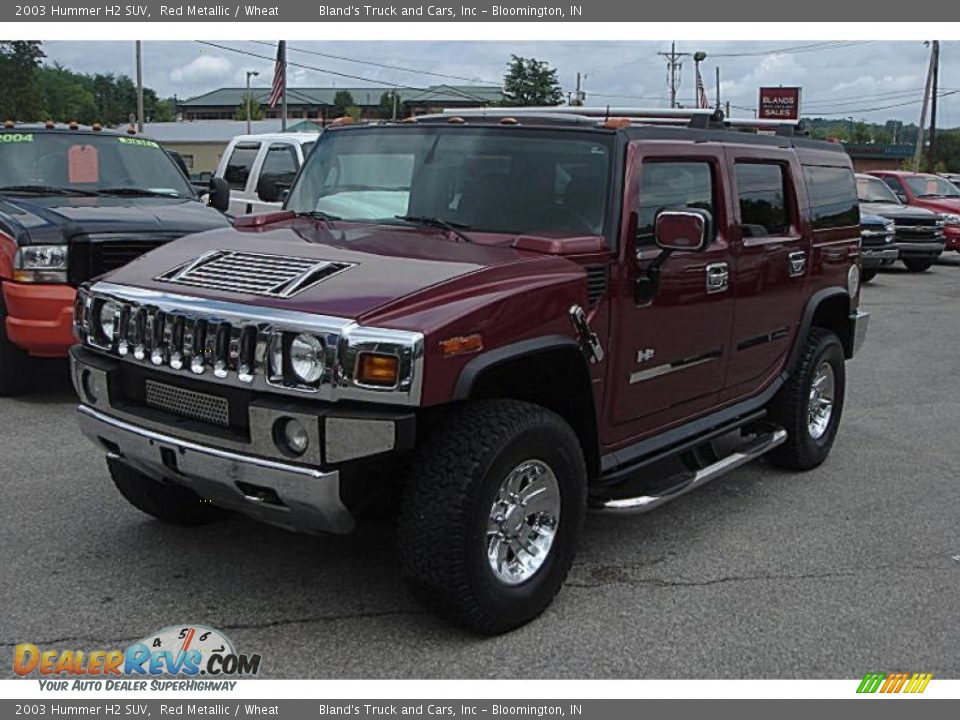 2003 Hummer H2 SUV Red Metallic / Wheat Photo #1