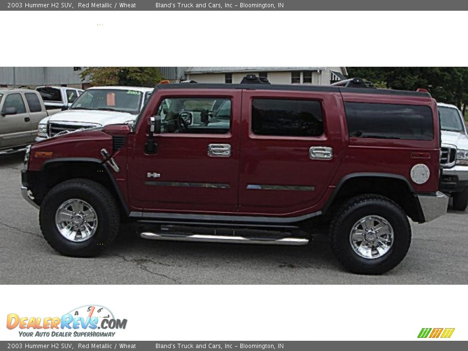 2003 Hummer H2 SUV Red Metallic / Wheat Photo #2