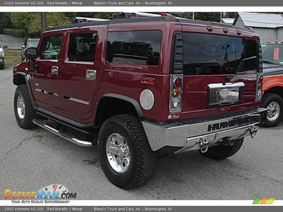 2003 Hummer H2 SUV Red Metallic / Wheat Photo #3