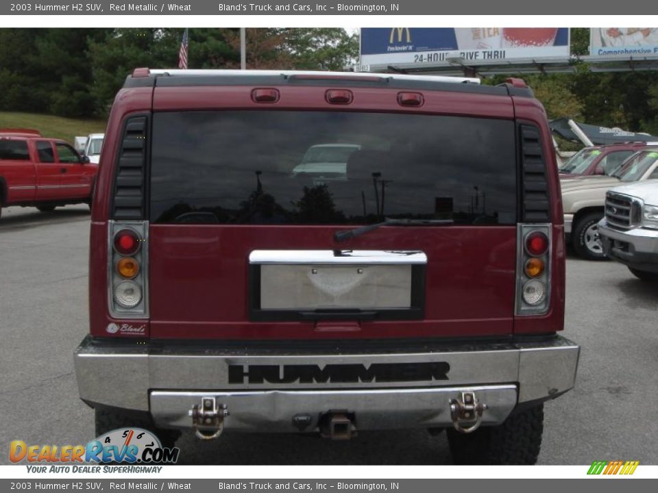 2003 Hummer H2 SUV Red Metallic / Wheat Photo #4