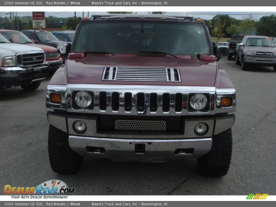 2003 Hummer H2 SUV Red Metallic / Wheat Photo #16