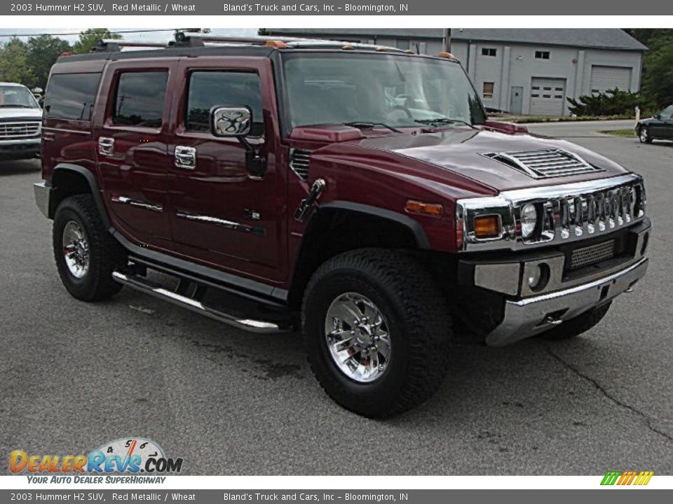 2003 Hummer H2 SUV Red Metallic / Wheat Photo #17