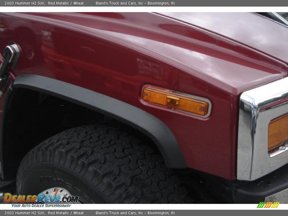 2003 Hummer H2 SUV Red Metallic / Wheat Photo #18