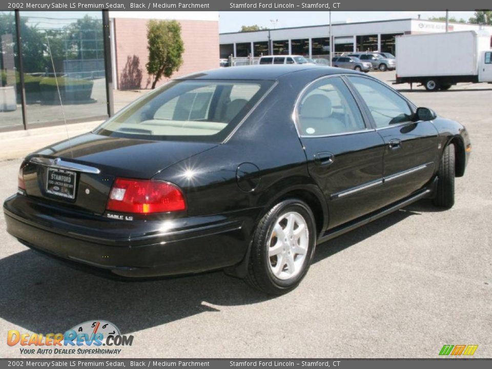 2002 Mercury Sable LS Premium Sedan Black / Medium Parchment Photo #6