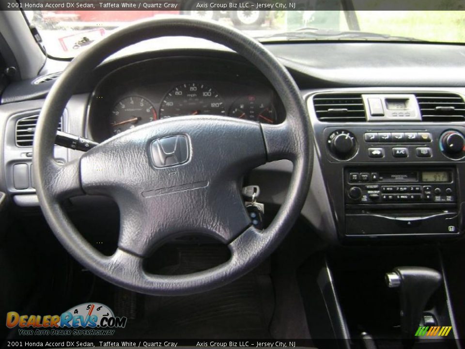 2001 Honda Accord DX Sedan Taffeta White / Quartz Gray Photo #6