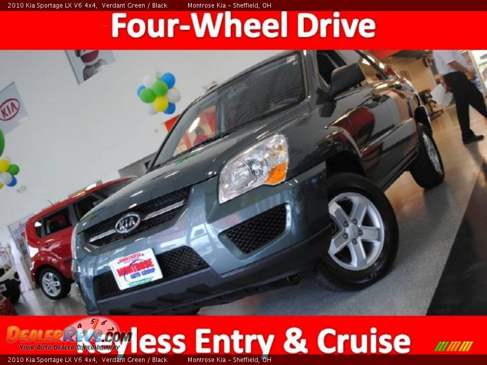 2010 Kia Sportage LX V6 4x4 Verdant Green / Black Photo #1