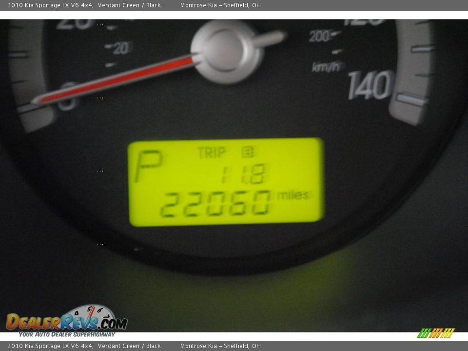 2010 Kia Sportage LX V6 4x4 Verdant Green / Black Photo #35