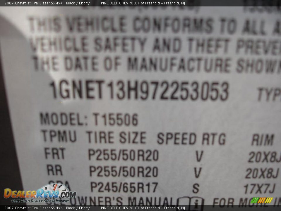 2007 Chevrolet TrailBlazer SS 4x4 Black / Ebony Photo #15