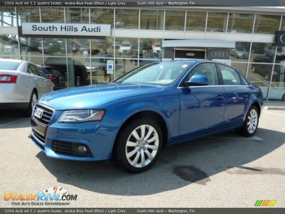 2009 Audi A4 3.2 quattro Sedan Aruba Blue Pearl Effect / Light Grey Photo #1