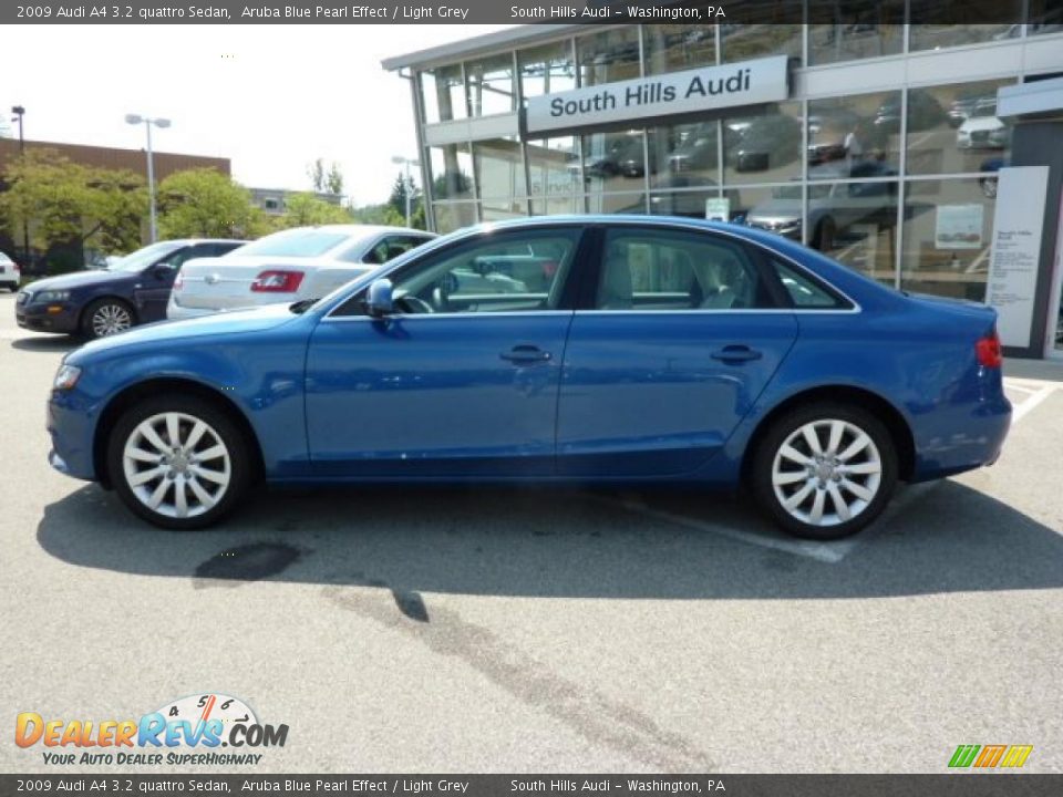 2009 Audi A4 3.2 quattro Sedan Aruba Blue Pearl Effect / Light Grey Photo #2