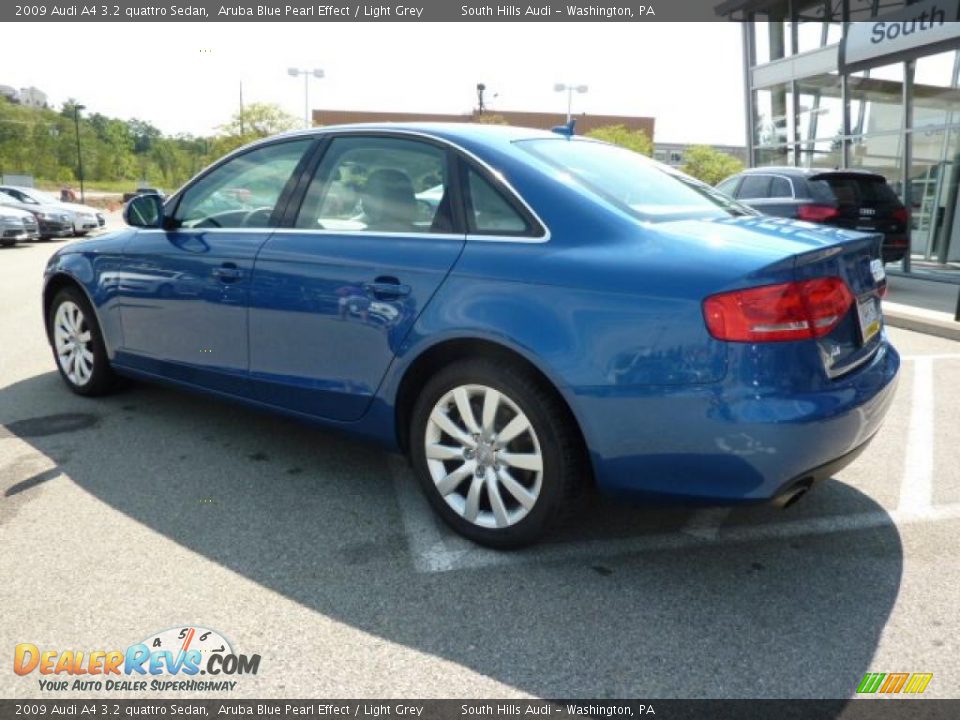 2009 Audi A4 3.2 quattro Sedan Aruba Blue Pearl Effect / Light Grey Photo #3