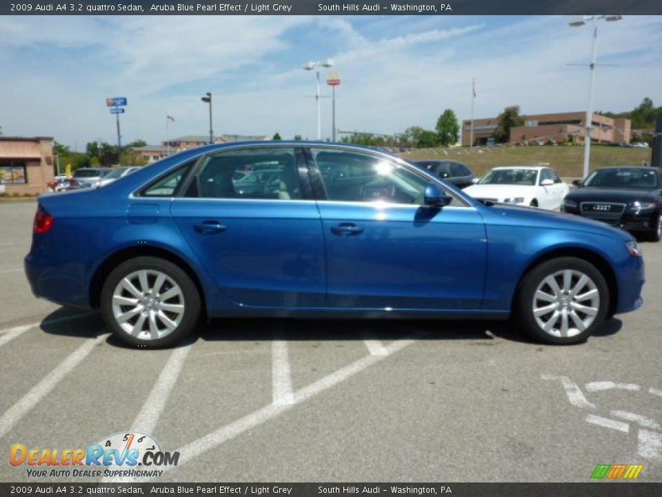 2009 Audi A4 3.2 quattro Sedan Aruba Blue Pearl Effect / Light Grey Photo #6