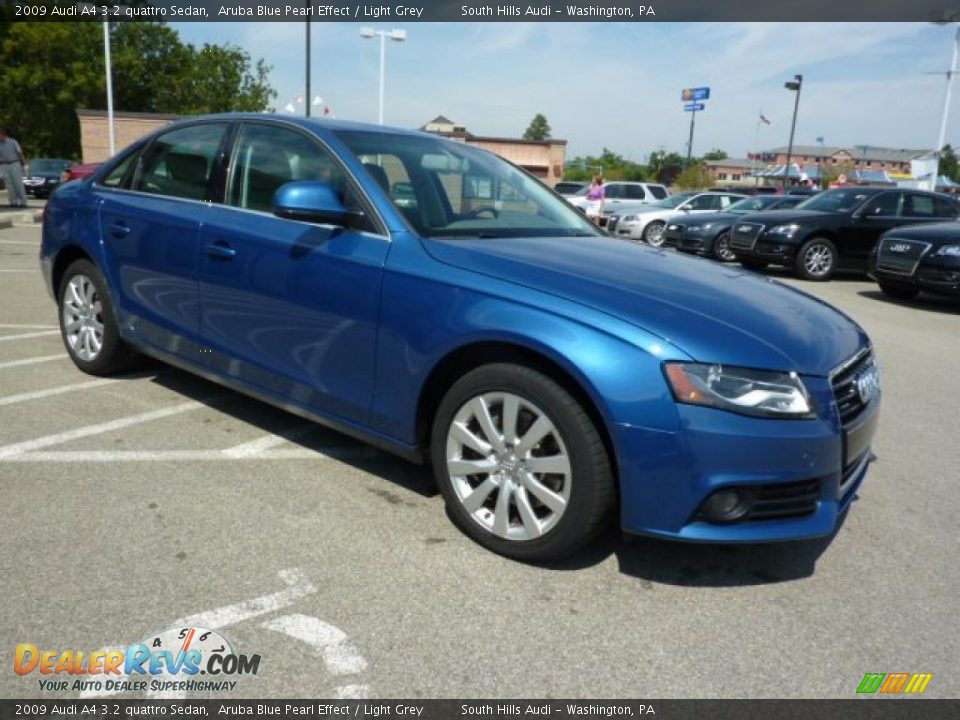 2009 Audi A4 3.2 quattro Sedan Aruba Blue Pearl Effect / Light Grey Photo #7
