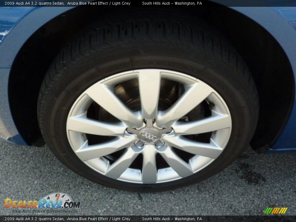 2009 Audi A4 3.2 quattro Sedan Aruba Blue Pearl Effect / Light Grey Photo #9
