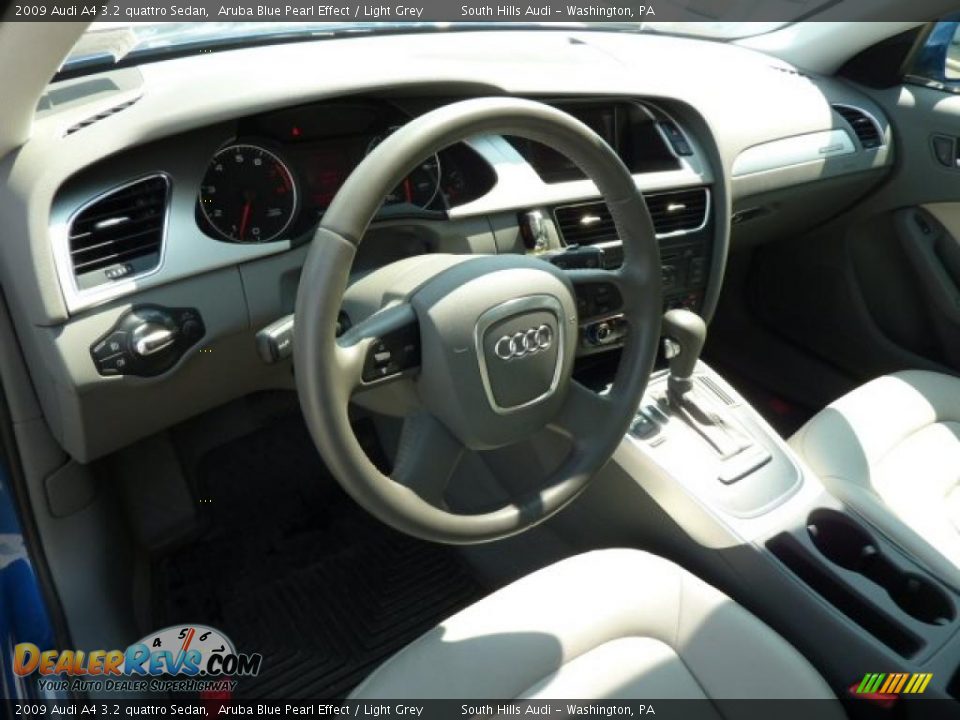 2009 Audi A4 3.2 quattro Sedan Aruba Blue Pearl Effect / Light Grey Photo #11
