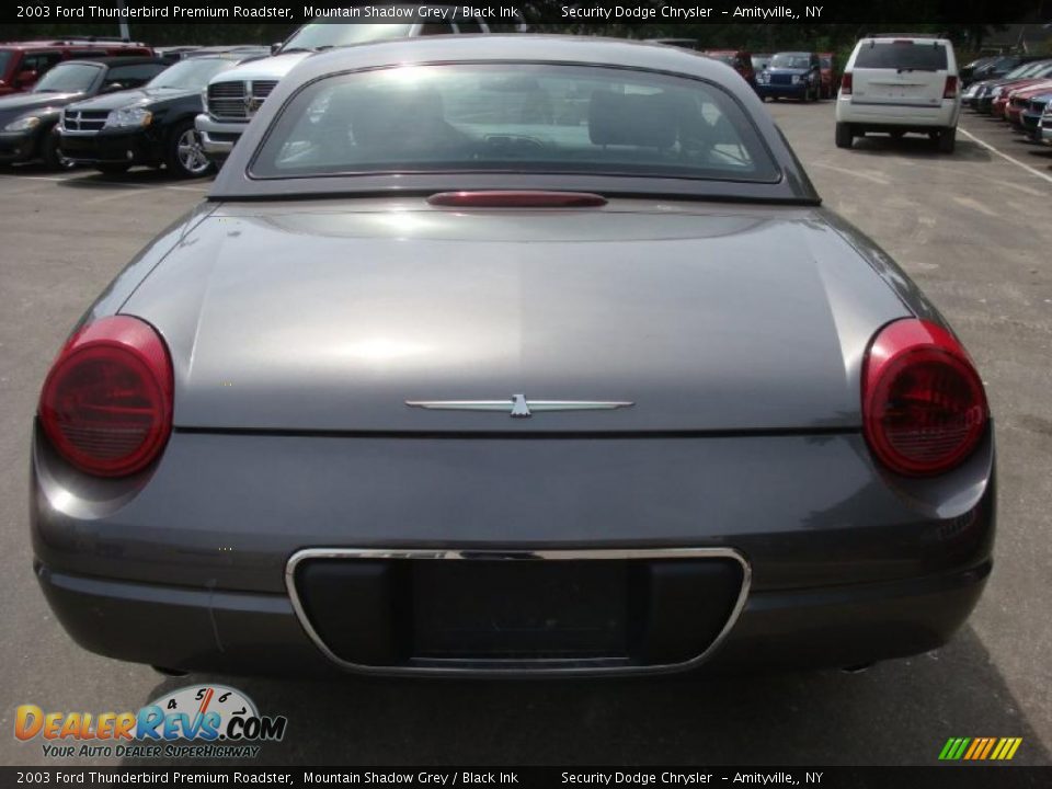 2003 Ford Thunderbird Premium Roadster Mountain Shadow Grey / Black Ink Photo #6