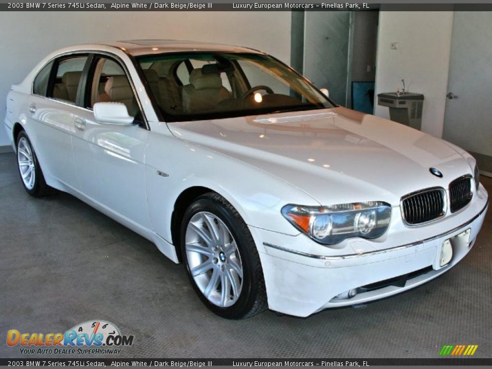 2003 BMW 7 Series 745Li Sedan Alpine White / Dark Beige/Beige III Photo #1
