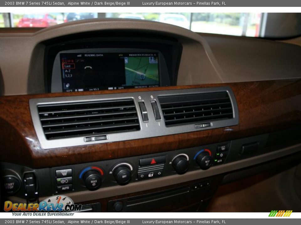 2003 BMW 7 Series 745Li Sedan Alpine White / Dark Beige/Beige III Photo #5