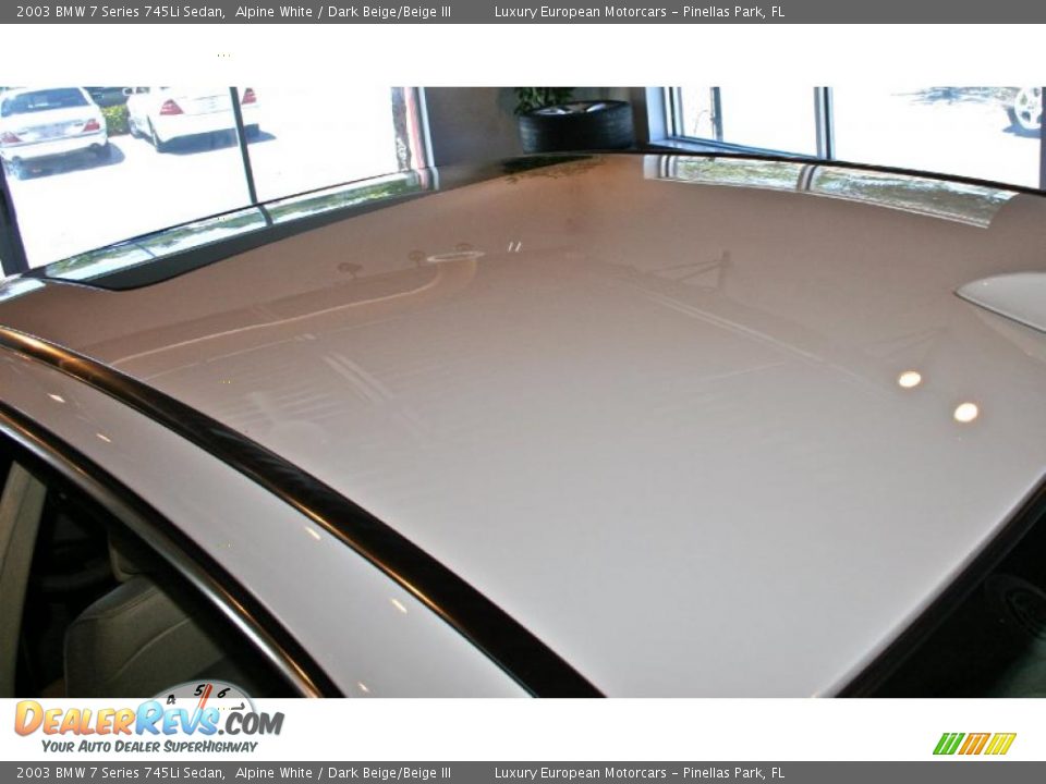 2003 BMW 7 Series 745Li Sedan Alpine White / Dark Beige/Beige III Photo #22