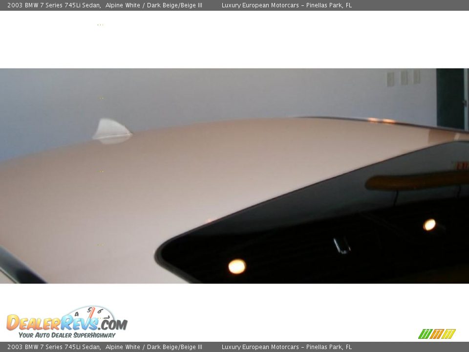 2003 BMW 7 Series 745Li Sedan Alpine White / Dark Beige/Beige III Photo #23