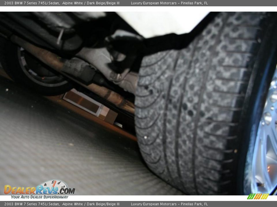 2003 BMW 7 Series 745Li Sedan Alpine White / Dark Beige/Beige III Photo #27