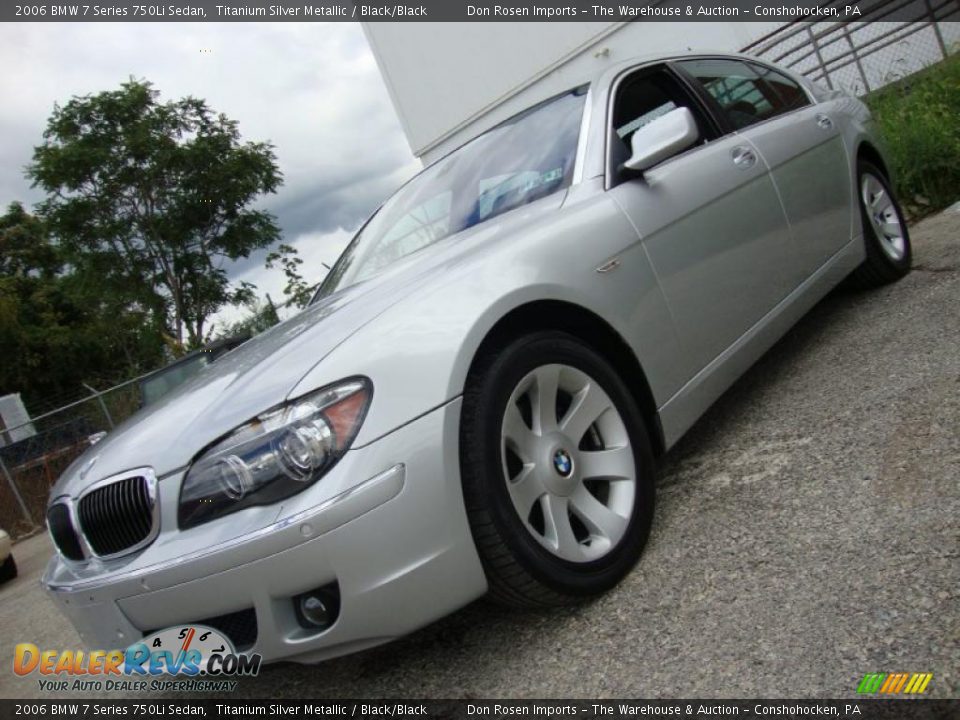 2006 BMW 7 Series 750Li Sedan Titanium Silver Metallic / Black/Black Photo #1