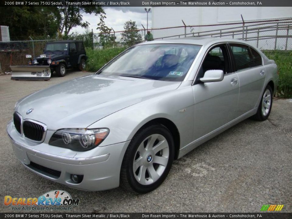 2006 BMW 7 Series 750Li Sedan Titanium Silver Metallic / Black/Black Photo #2