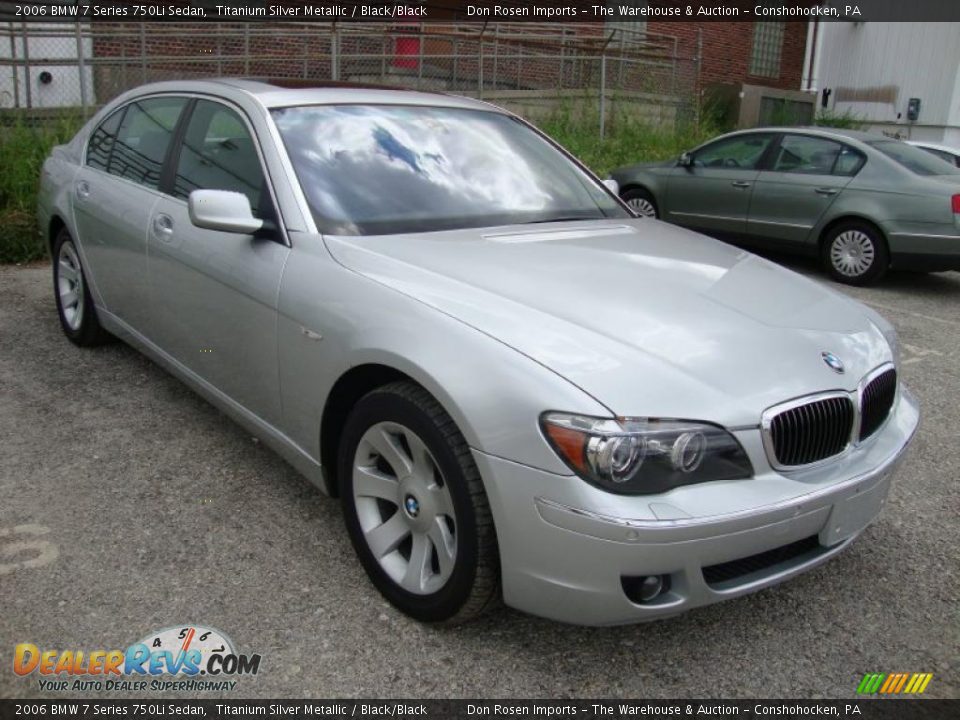 2006 BMW 7 Series 750Li Sedan Titanium Silver Metallic / Black/Black Photo #4