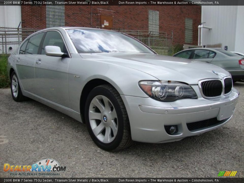2006 BMW 7 Series 750Li Sedan Titanium Silver Metallic / Black/Black Photo #5