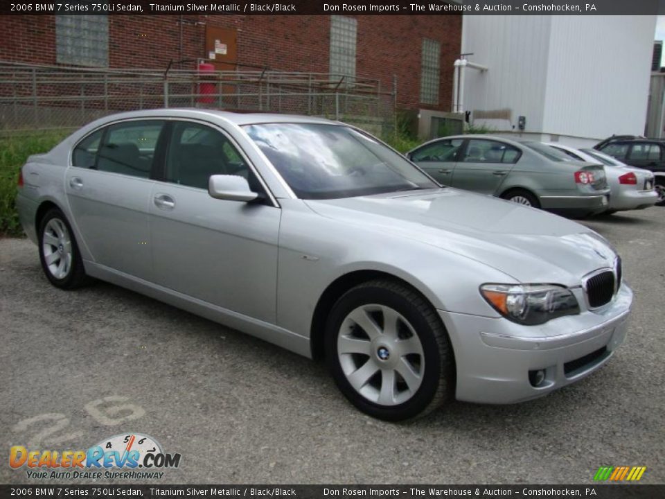 2006 BMW 7 Series 750Li Sedan Titanium Silver Metallic / Black/Black Photo #6