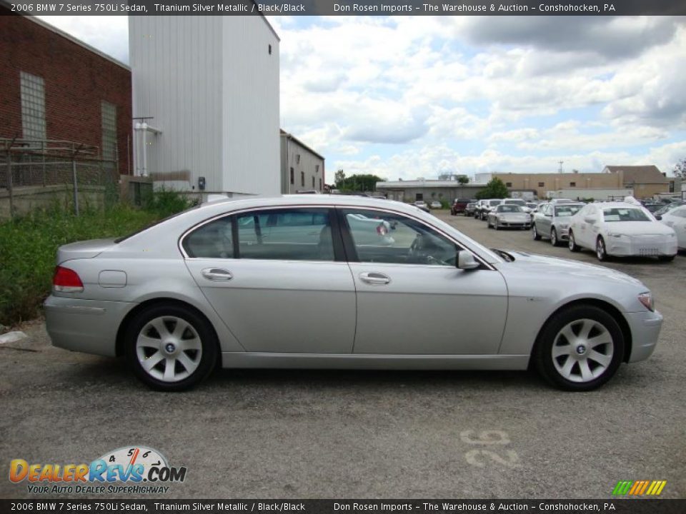 2006 BMW 7 Series 750Li Sedan Titanium Silver Metallic / Black/Black Photo #7