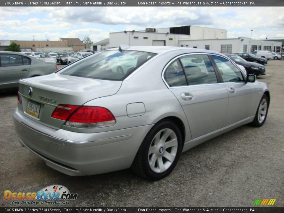 2006 BMW 7 Series 750Li Sedan Titanium Silver Metallic / Black/Black Photo #8